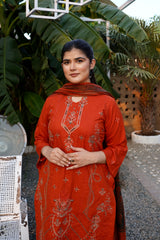 Chamki Dhanak Full Heavy Embroidered 3-Piece Suit