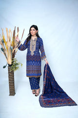 Linan embroidered 3 piece