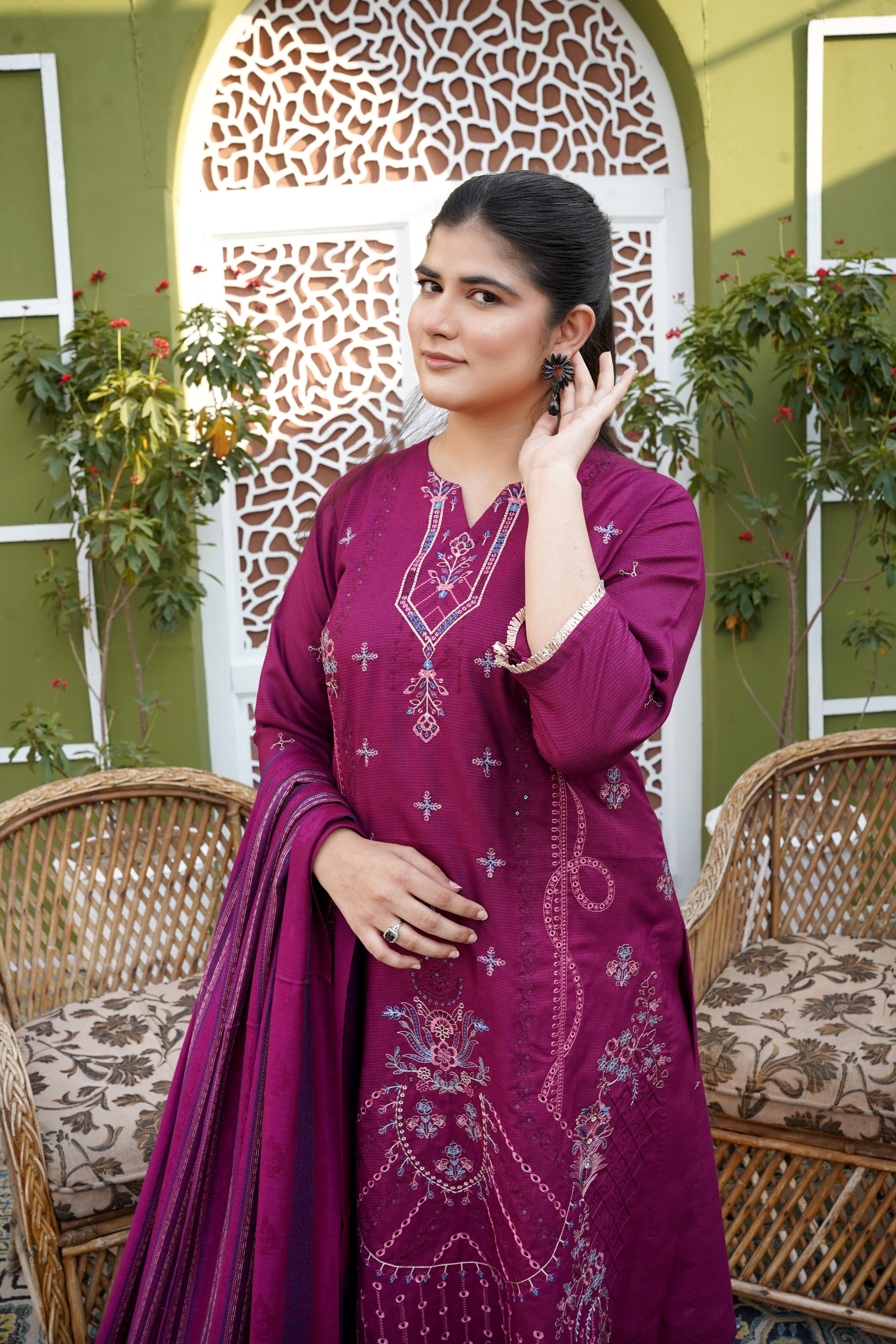 Chamki Dhanak Full Heavy Embroidered 3-Piece Suit