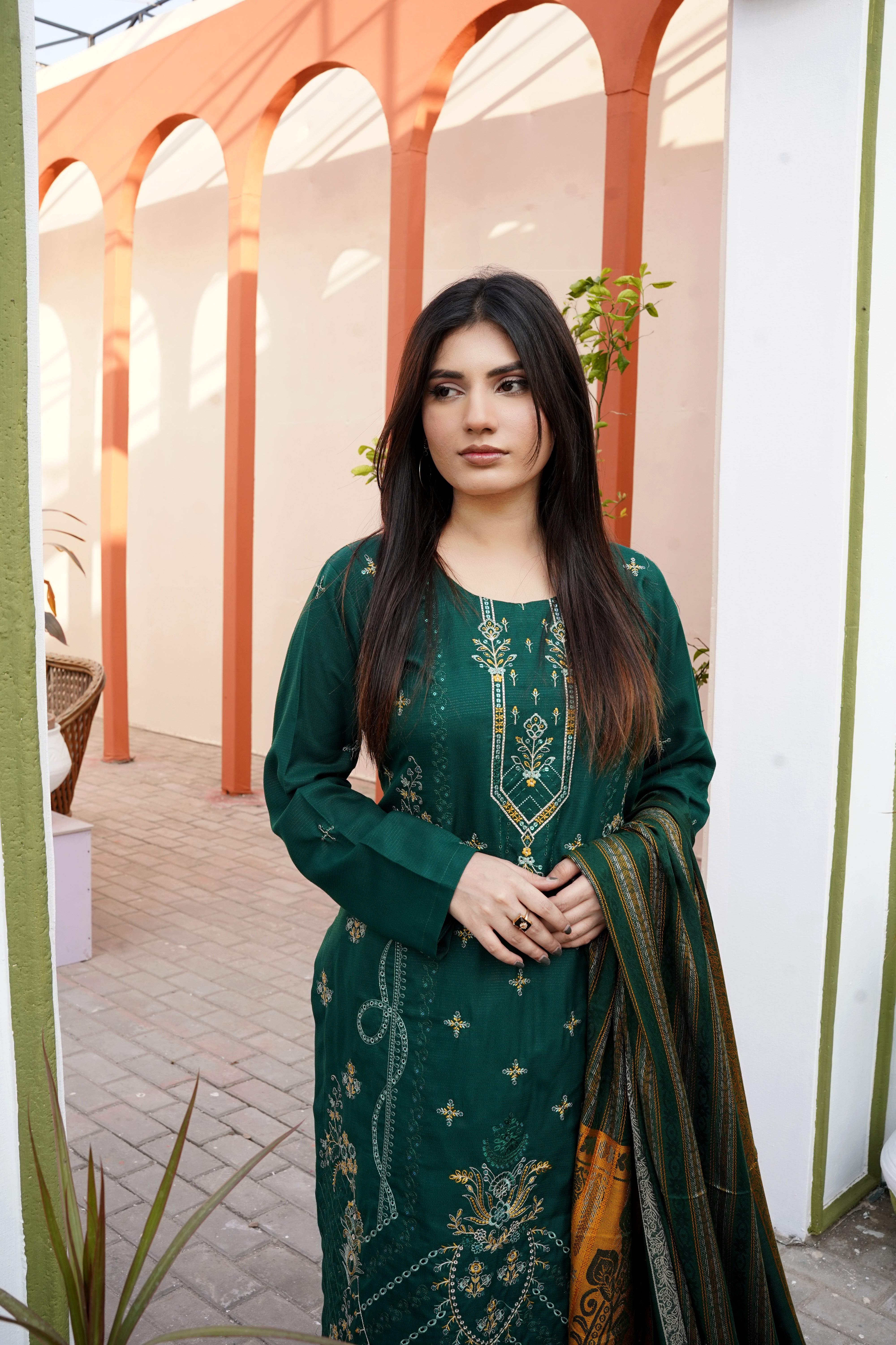 Chamki Dhanak Full Heavy Embroidered 3-Piece Suit