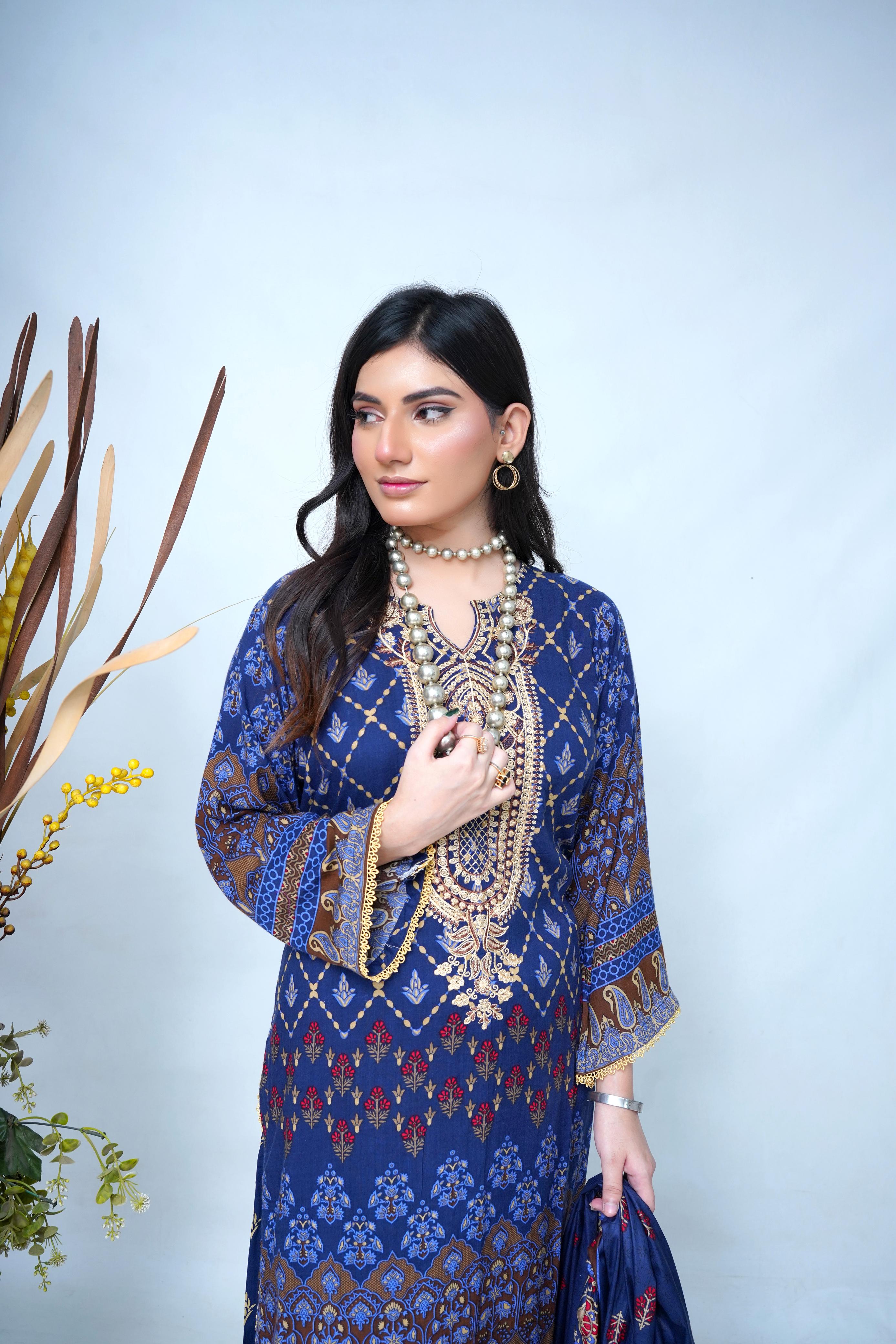 Lilan embroidered 3 piece