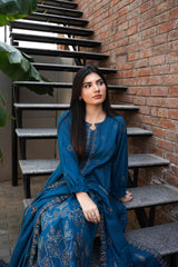 Fancy Jacquard Chamki Embroidered 3-Piece Suit